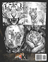 Tiger Premium Coloring Book for Adults: 25 Majestic and Detailed Tiger Illustrations for Relaxation and Creativity Majosta