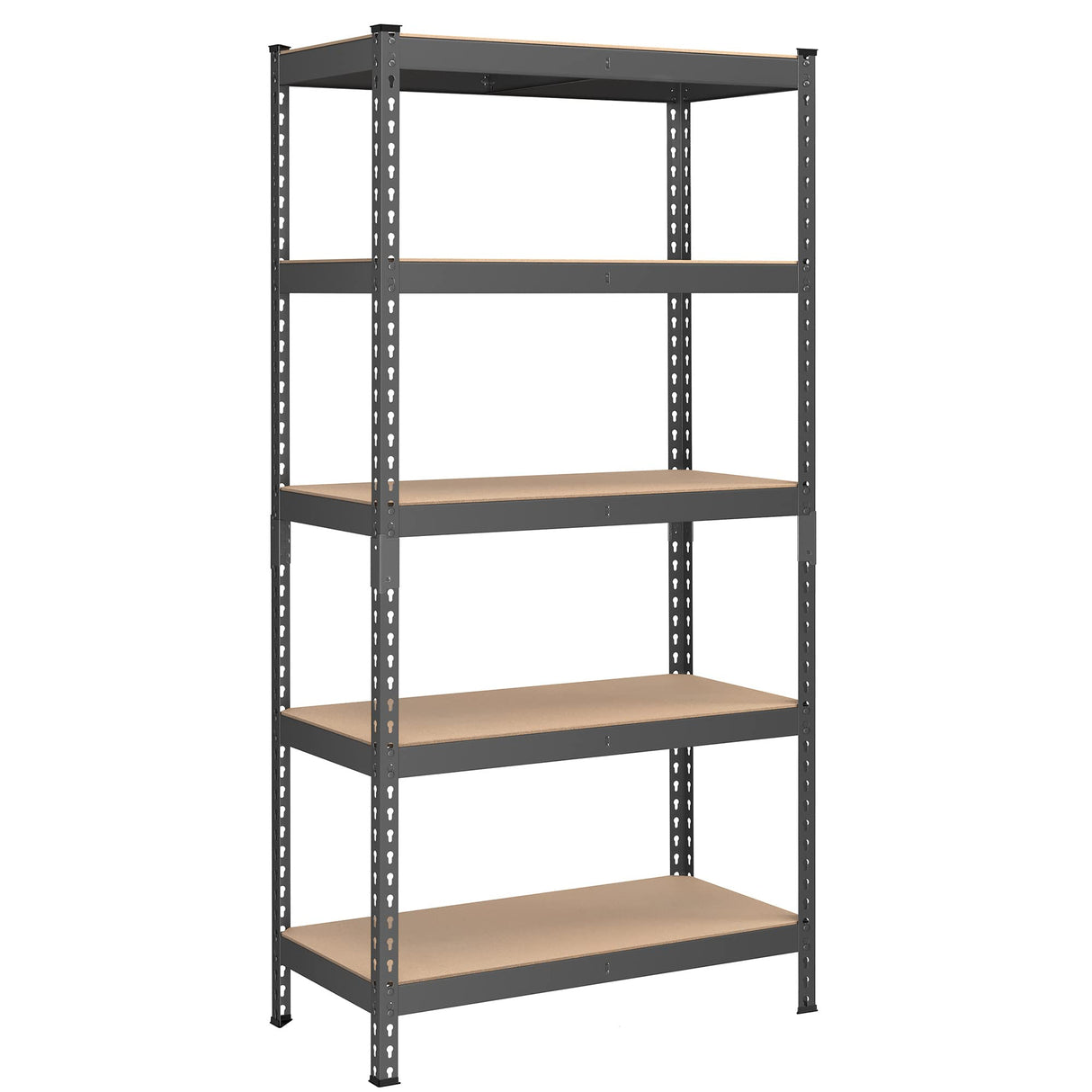 SONGMICS 5-Tier Storage Shelves, Garage Storage, Boltless Assembly, Adjustable Shelving Unit, 17.7 x 35.4 x 70.9 Inches, Load 1929 lb, for Shed Warehouse Basement Kitchen, Gray UGLR450G01 SONGMICS