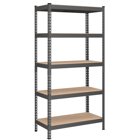 SONGMICS 5-Tier Storage Shelves, Garage Storage, Boltless Assembly, Adjustable Shelving Unit, 17.7 x 35.4 x 70.9 Inches, Load 1929 lb, for Shed Warehouse Basement Kitchen, Gray UGLR450G01 SONGMICS