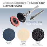 NYXCL 60Pcs Sanding Discs Set, 2 inch Quick Change Sanding Discs with 1/4" Holders, Die Grinder Surface Conditioning Burr Rust Paint Removal NYXCL