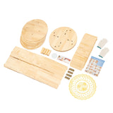 HAOREBAIYU 6-Tier Rotating Pine Wood Bookshelf - Multi-Functional 360° Revolving Storage Rack for Home & Office HAOREBAIYU