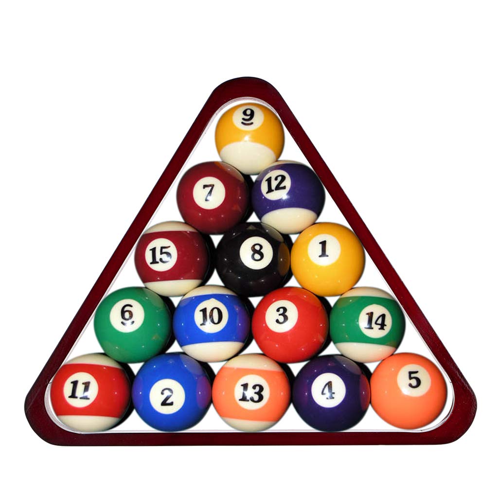 OwnMy Set of 2 Wooden Billiard Ball Rack Set, Vintage Solid Wood Billiard 8-Ball Triangle Rack & 9-Ball Diamond Rack Table Pool Ball Racks (Red) OwnMy
