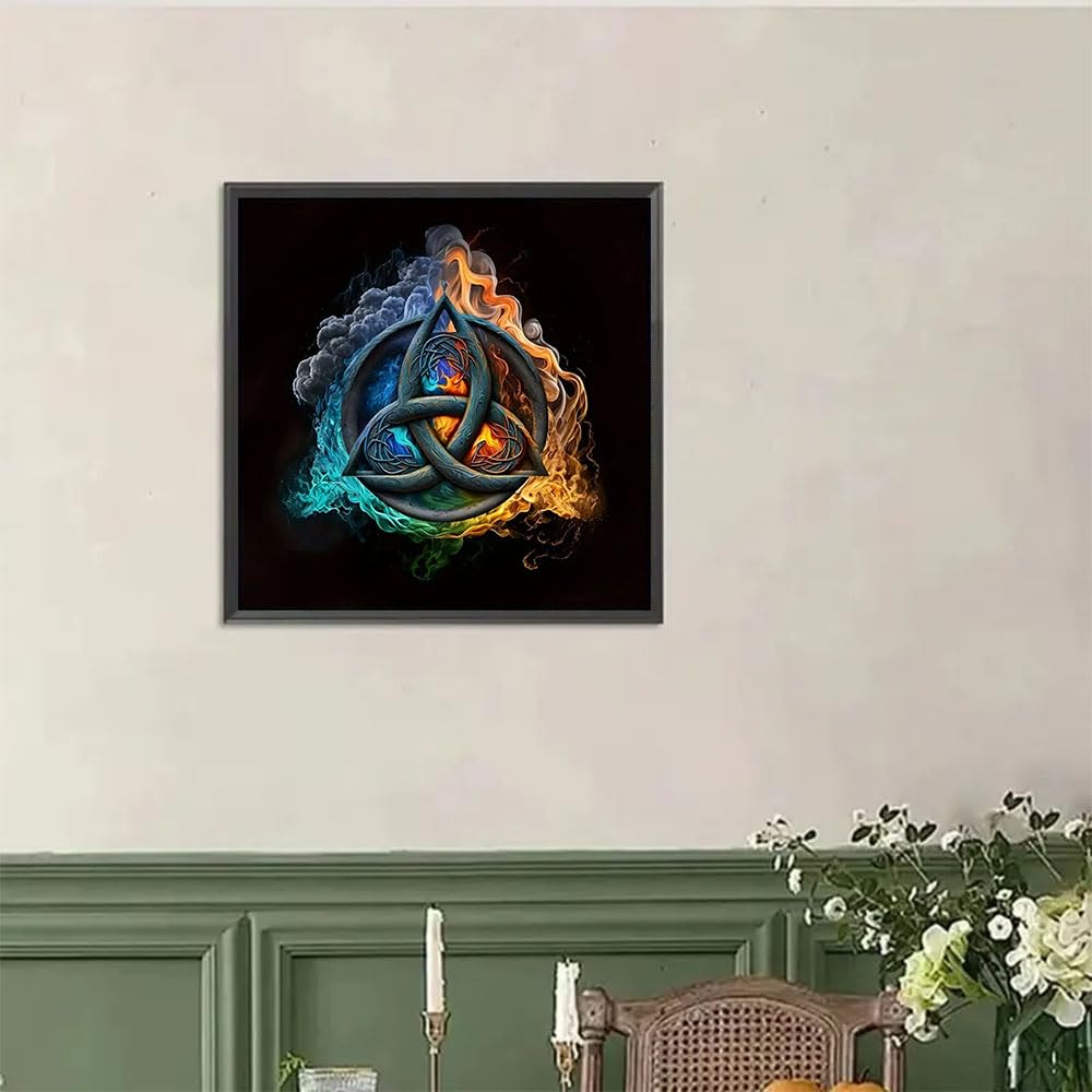 Diosedyer Religious Celtic Knot Design Diamond Painting Kits for Adults,Full Drill Diamond Art Kits for Beginners, 5D DIY Diamond Dots Paintings, Diamonds Pictures Crafts Home Decor 11.8x11.8 inch Diosedyer