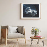 White Tiger with Blue Eyes Paint by Numbers Kit for Adults DIY Canvas Artwork Modern Art Home Decor 16x20in LAENAKR
