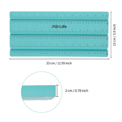 PYD Life Sublimation Pens Straws Wrapping Measuring Tools Sublimation Accessories Mint Green Foam Holding with Inch/CM Scale for 0.3" 0.4" 0.5" Three Diameters