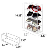 Tasybox Sunglasses Organizer, Acrylic Eyeglass Case Clear Eyeglass Holder Eyewear Display Case with 4 Drawers for Women and Men Tasybox