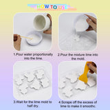 DIY Unicorn Painting Kit - Arts & Craft Set with 6 Plaster Unicorn Mold Fridge Magnets, 6 Paint Pots, 2 Brushes & 1 Scraper, Used in Living Room, Canteen, Creative Gift for Girls Angerbaby