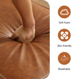 EBELLO Sectional Sofa Couch, L Shaped Couch Faux Leather Sofa with Reversible Chaise, Lounge Sofa for Living Room Apartment Small Space, Dark Brown EBELLO