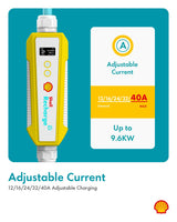 Shell Level 2 EV Charger, 40A ETL Certified Energy Star EV Charger, Home/Outdoor Portable Charging Station Adjustable Current Schedule Time Total Length 24ft Cable Adapter for J1772 Electric Cars Shell