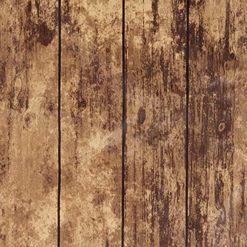 Creative Converting TABLECOVER PL 54" X 108" AOP BROWN Wood Grain Design Plastic Tablecloth, 54 x 108, Multicolor Creative Converting