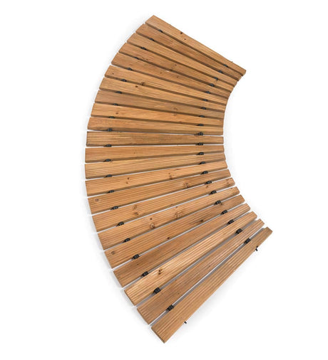 Plow & Hearth 52128 Roll Out Wooden Curved Garden Pathway, 4 feet, Natural Cedar Plow & Hearth