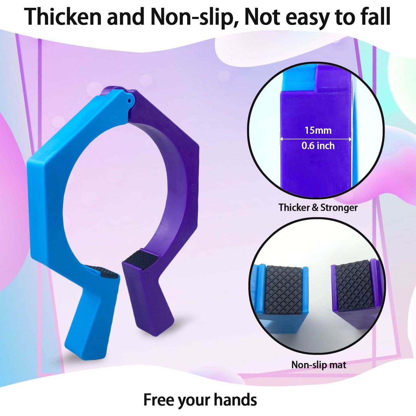 Pinching Tool for Sublimation Tumblers, Pinch Perfect Clamp Grip for 20 23 30 Cup, Pincher for Wrapping Heat Press Paper Cinch Tools, Sub Blanks Tumblers Accessories Holder (Purple Blue2 Pack)