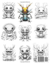 Creepy Fantastic Insect Monsters Coloring Book: Incredible Insects and Arthropods: Creepy Evil Magical Bugs, Butterflies, Crickets, Dragonflies, ... and Other Creatures. Adult Coloring Book Majosta