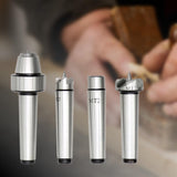 Yunnergo 4Pcs MT2 Wood Lathe Live Center Drive Spur Cup Set with Wooden Box for Wood and Metalworking Lathe Yunnergo