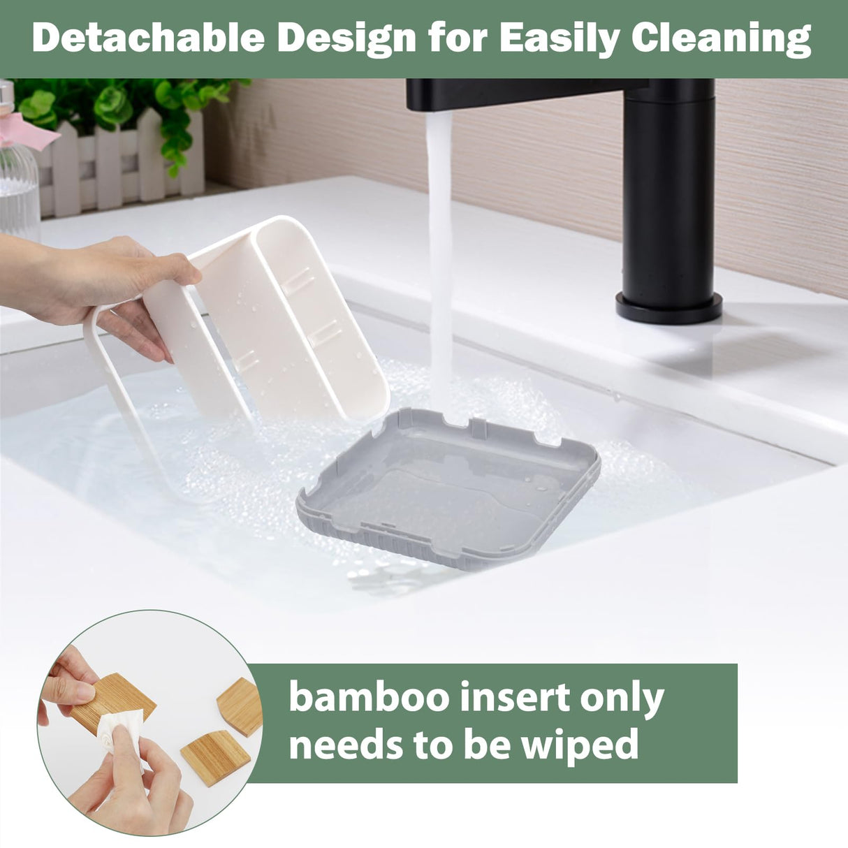 Chintu Bathroom Toothbrush Holders for Countertop - Electric Toothbrush Organizer 6 Slots Tooth Brush Organization for Kids Family, Toothpaste Holder for Bathroom Vanity Organizer Storage White Chintu