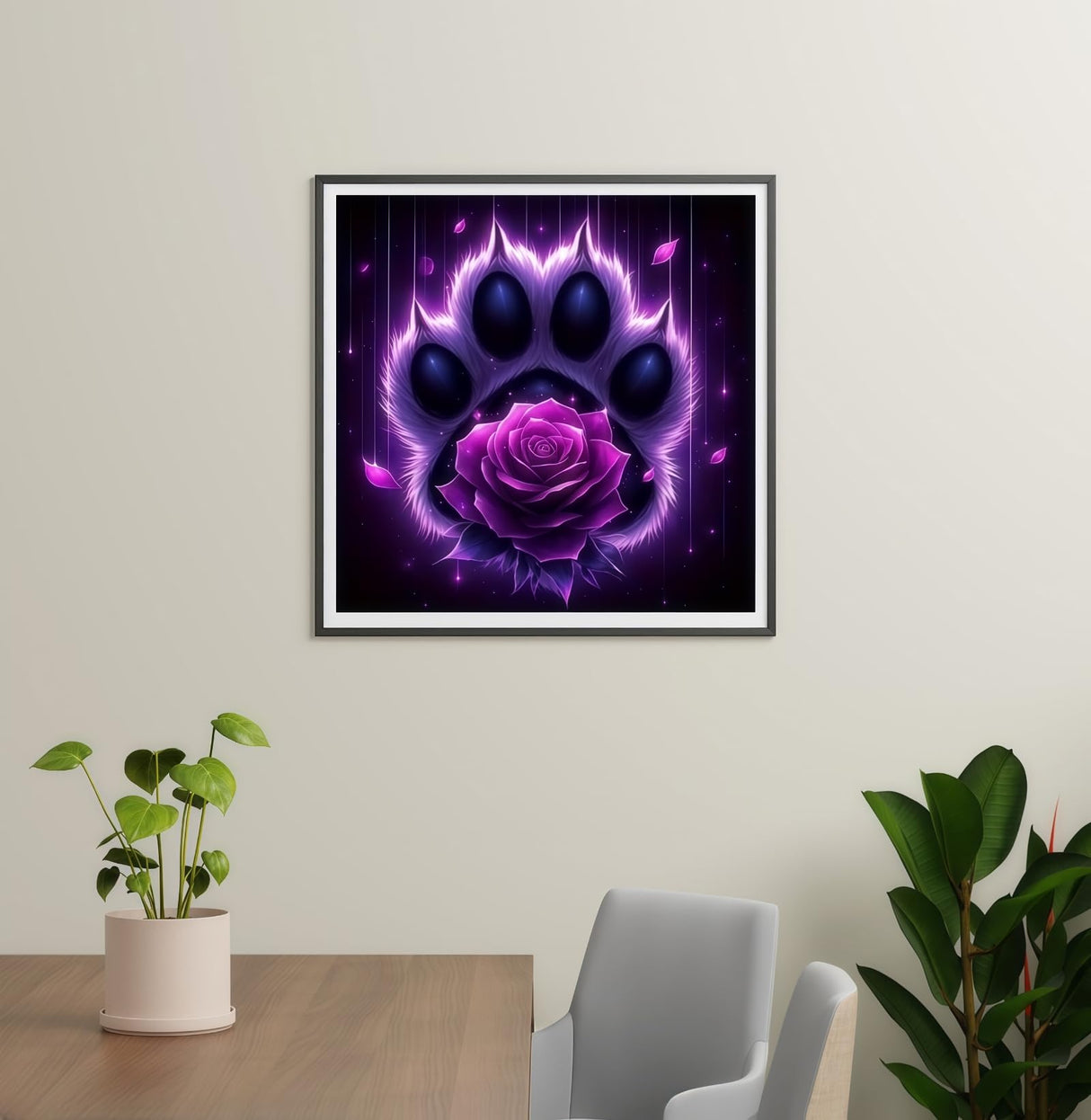 BYGFHLYW 5D Diamond Painting Kits for Adults, Purple Rose Diamond Art Kits for Adults Beginner, DIY Full Drill Diamond Dots Gem Painting Home Wall Decor 11.8x11.8inch BYGFHLYW