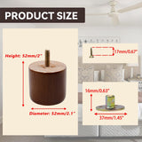 Savagrow Round Wooden Furniture Legs 2 Inch Wooden Replacement Legs for Furniture Sofa Table Cabinet Set of 4 (Brown) Savagrow