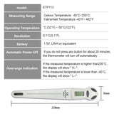 allsun Digital Meat Thermometer with Stainless Steel Probe, High Precision °C/°F Cooking Thermometer for Kitchen, Food & Home Use allsun