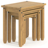 Furniture Dash - Small Coffee Table - Nesting Tables - Wood Nesting Tables - Small Coffee Tables for Living Room - Nesting Tables Set of 3 - (Brown) Furniture Dash