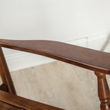 BplusZ Outdoor Patio Rocking Chairs Set of 2 Porch Wooden Comfy Rockers for Adult Furniture Indoor Outside Camping Balcony Garden Backyard Lawn and Bistro, Brown BplusZ