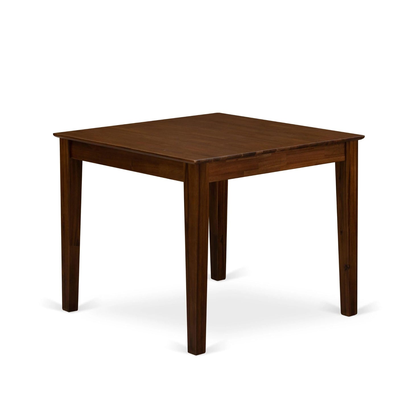 East West Furniture Oxford Square Kitchen Dining Table for Small Spaces, 36x36 Inch, Antique Walnut