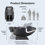 BOSSCARE 2025 Massage Chair Full Body, AI APP Control Shiatsu Zero Gravity Massage Chair with Foot Roller, Back Calf Heated, Bluetooth Speaker, Relaxing Massaging Recliner for Friend Family BOSSCARE