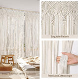 Osunnus Boho Macrame Curtain for Window Doorway Handmade Large Long Macrame Wall Hanging for Living Room Bedroom Bohemian Home Wedding Backdrop Decor, 2 Panels 79" L x 35" W Osunnus