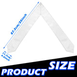 Geyoga 12 Pieces Unisex Graduation Stole Bulk Sublimation Blank Grad Sash Plain Graduate Honor Stole, 70 Inches(White) Geyoga