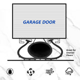 DGSL Garage Door Seals Bottom Rubber Weather Stripping Kit Seal Strip Replacement,Universal Weatherproof Threshold Buffering Sealing Rubber 5/16 Inch T Ends, 3 3/4 Inch Width (16 Ft, Black) DGSL