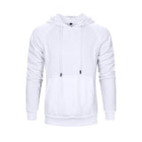 TOLOER Men's Hoodies Pullover Slim Fit Solid Color Sports Outwear Sweatshirts White Large TOLOER