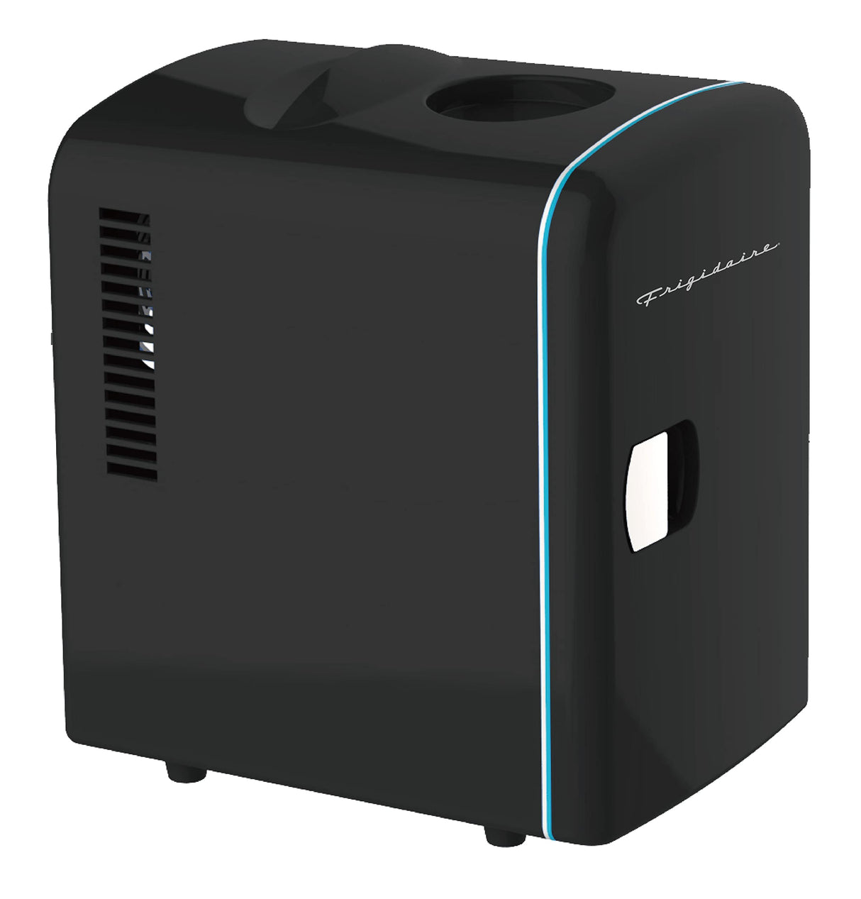 Frigidaire Mini Portable Compact Personal Fridge Cooler, 4 Liter Capacity Chills Six 12 oz Cans, 100% Freon-Free & Eco Friendly, Includes Plugs for Home Outlet & 12V Car Charger – Black Frigidaire