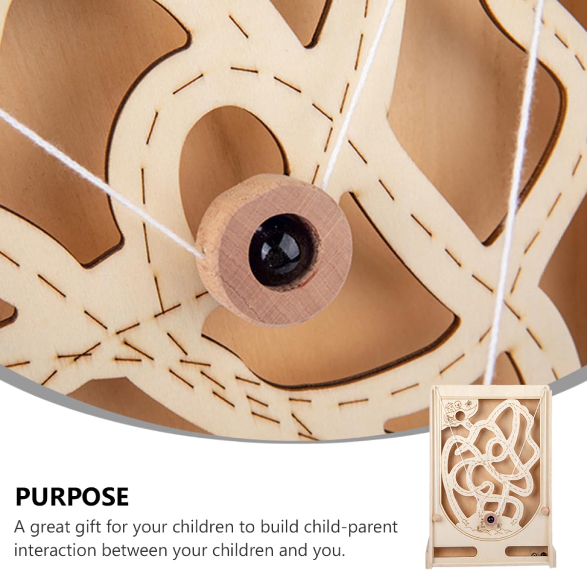 FOYTOKI Pinball Game Wooden Board Games Children Labyrinth Game Maze Puzzle Toys Interactive Maze Beads Game Wooden Maze Ball Game Toy for Kids Labyrinth Plaything Pirate Jigsaw Puzzle 3D FOYTOKI