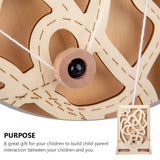 FOYTOKI Pinball Game Wooden Board Games Children Labyrinth Game Maze Puzzle Toys Interactive Maze Beads Game Wooden Maze Ball Game Toy for Kids Labyrinth Plaything Pirate Jigsaw Puzzle 3D FOYTOKI