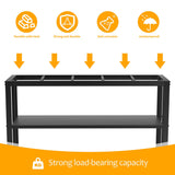 Akenow 55-75 Gallon Fish Tank Stand with Storage Shelf, 48.5 x14.9 x 29.2 Inch Aquarium Stand, Turtle Tank, Reptile Terrariums and Breeder Tank Stand,980LBS Capacity, Black Akenow