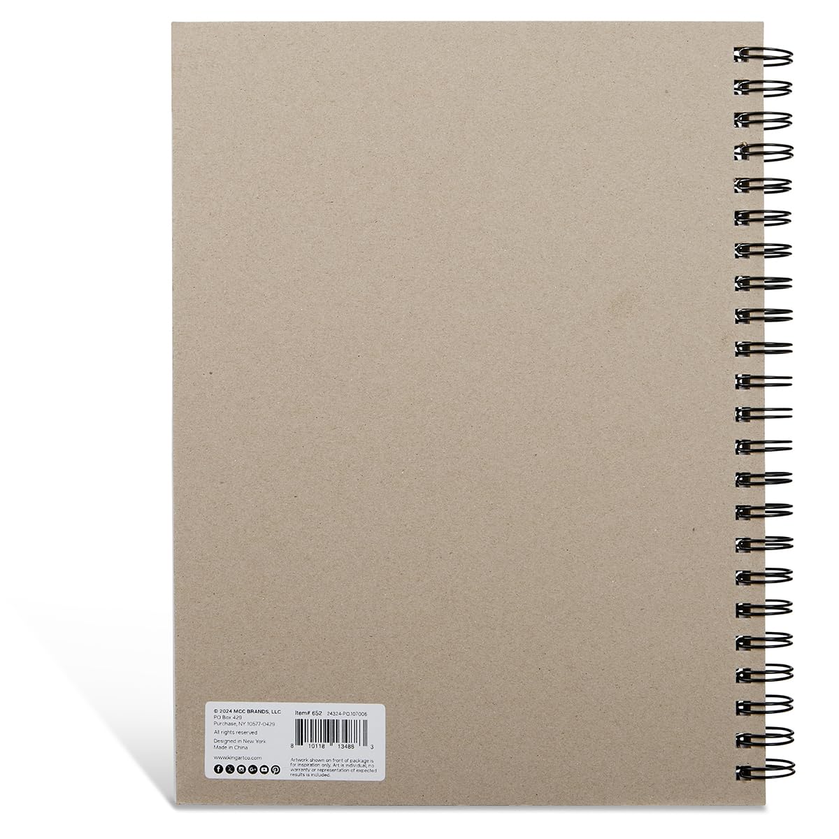 KINGART Spiral-Bound Sketch Pad, 9×12″, 100 Sheets, Acid-Free Paper, Perforated Edges, Durable Spiral Binding — Ideal for Dry Media Sketching KINGART