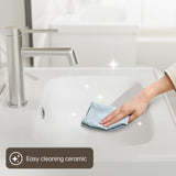 phiestina Pre-Assembled 20 Inch White Floating Small Bathroom Vanity, Wall Mounted Cabinet with Sink, Left Side Storage, Soft-Close Door, Modern Space-Saving Design, No Faucet, BV04-20-WHITE-PLUS phiestina