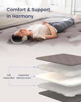 ZonLi Japanese Floor Futon Mattress Full Size 60"x 80",100% Cotton 2.5'' Thicken Tatami Mattress,Foldable Sleeping Pad,Portable Dormitory Tatami Mat,Roll Up Floor Lounger Bed for Adult (Grey) ZonLi