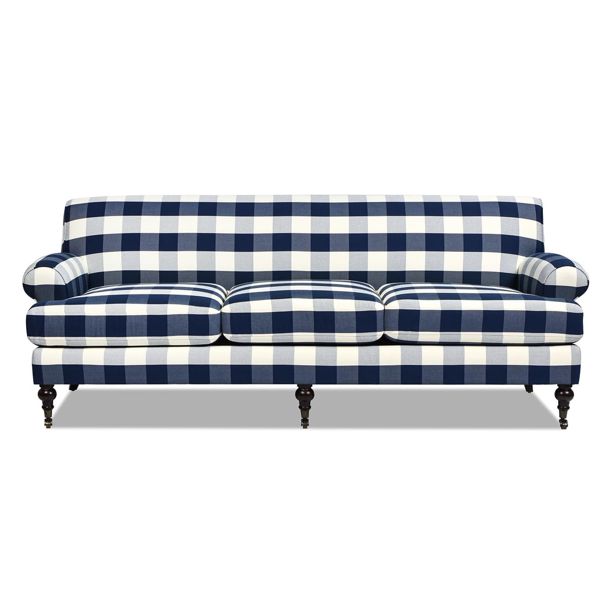 Jennifer Taylor Home Alana Lawson Three-Cushion Tightback Sofa, Blue Lattice Woven Jennifer Taylor Home