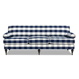 Jennifer Taylor Home Alana Lawson Three-Cushion Tightback Sofa, Blue Lattice Woven Jennifer Taylor Home