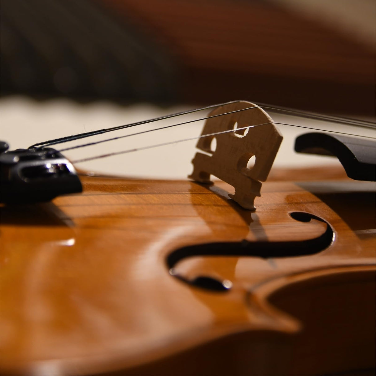 Violin for Beginners, Natural Acoustic 4/4 Violin for Adult Violin DIY Accessories Musical Instruments for Present, Full Sized 4/4 Violin (Not Included Bow) Focefec