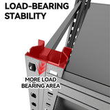 Notmise Heavy Duty Metal Storage Shelves - 5-Tier Adjustable Utility Shelf for Garage and Workshop, 51.2" W x 47.2" H x 23.6" D, Black - Ideal Organizer for Basement & Industrial Use Notmise