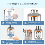 Babluble Electric Paint Brush Cleaner, Rinse Cup, Brush Rinser for Painting, Brush Cleaning Washer Rinser for Acrylic, Watercolor Painting, Makeup Brush Cleaner,Brush Holder (1, White) Babluble