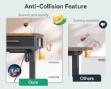 AODK Electric Standing Desk with Drawers, Height Adjustable Desk with Power Outlets & LED Lights, Stand Up Desk with 3 Drawers, Sit Stand Home Office Desk Computer Workstation, 47 Inch AODK