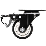 Yarlung 8 Pack 3 Inch Caster Wheels, Heavy Duty Plate Swivel Casters Set with Brake, 360°Rotating Caster No Noise Wheel for Cart, Furniture, Workbench yarlung