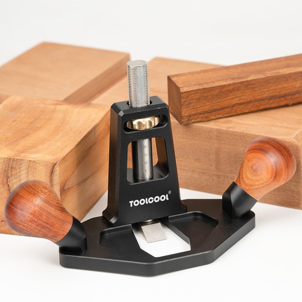 TOOLCOOL Router Plane Handheld Woodworking Tool Simple and Effective Plow Plane for Tuning Joinery Cutting Grooves Mortise (Wood Grip) Toolcool