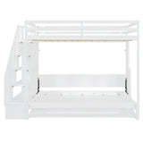 Merax Full Over Full Size Murphy Bed with Hydraulic Lift and Built-in Desk, Space-Saving Wall Bed with Desk Design, Ideal for Home Office, Small Rooms, or Apartments, White Merax