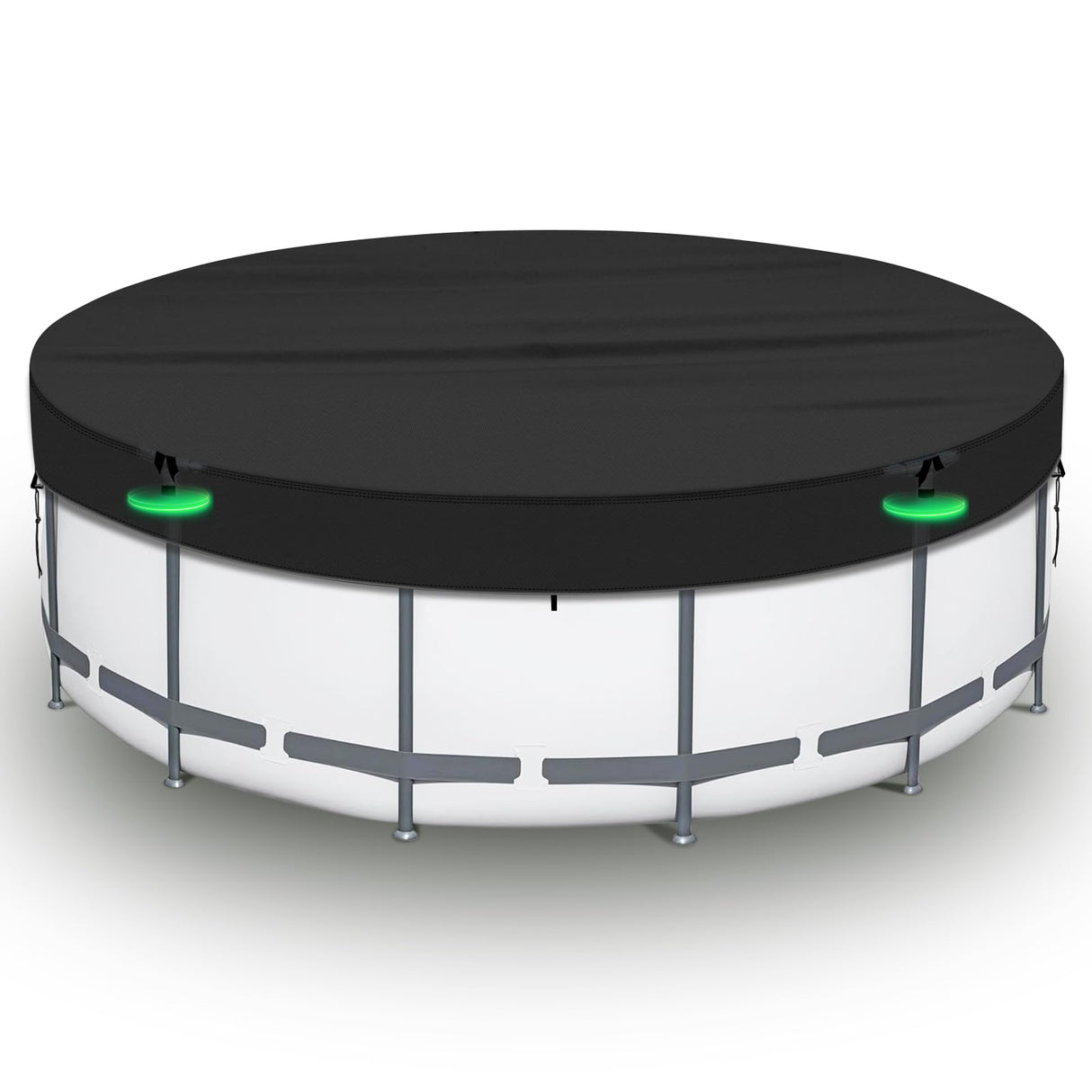 RICHIE 18FT Pool Cover, Round Solar Cover for Above Ground Pool, Heavy Duty 420D Oxford Waterproof Cover, Perfect to Keep Swimming Pool Clean RICHIE