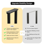 TOCRETOARE Metal Table Legs Heavy Duty, 28”H x 18”W, Metal Furniture Legs for Dining Desk Bench and Coffee Table, Industrial Black DIY Iron Bench Legs, Set of 2 TOCRETOARE