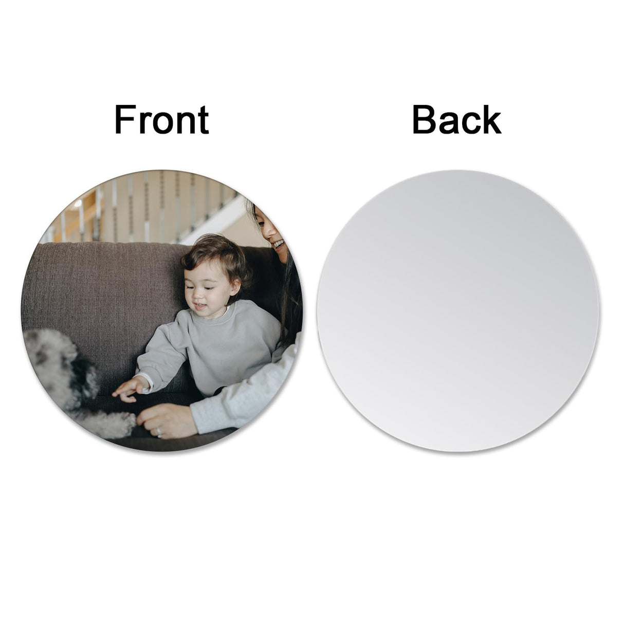 Muka 50Pcs 4.2 Inch Round Sublimation Blank Aluminum Stickers, Aluminum Sheets for Picture Frame Ornament Blank Metal Sign Muka