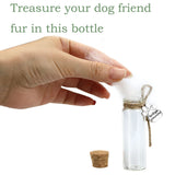 Pet Hair Memorial Bottle,Glass Vial for Ashes Or Hair Dog Or Cat Keepsake Pet Loss Gift (Bottle) free-space
